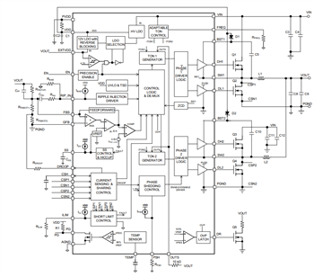 框图 - Microchip Technology MIC21LV32和MIC21LV33高级COT PWM控制器